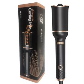 Multi-Automatic Hair Curler Hair Curling Iron LCD Ceramic Rotating Hair Waver Magic Curling Wand Irons Hair Styling Tools (Color: BLACK)